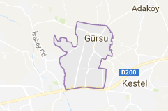 Gürsu Uydu Görüntüsü Uydu Haritası Bursa