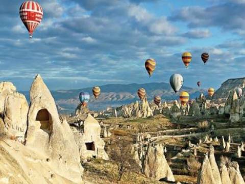 Nevşehir Kapadokya Peri Bacaları Uydu Görüntüsü