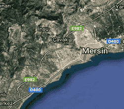 Mersin Mezitli Uydu Görüntüsü Haritası